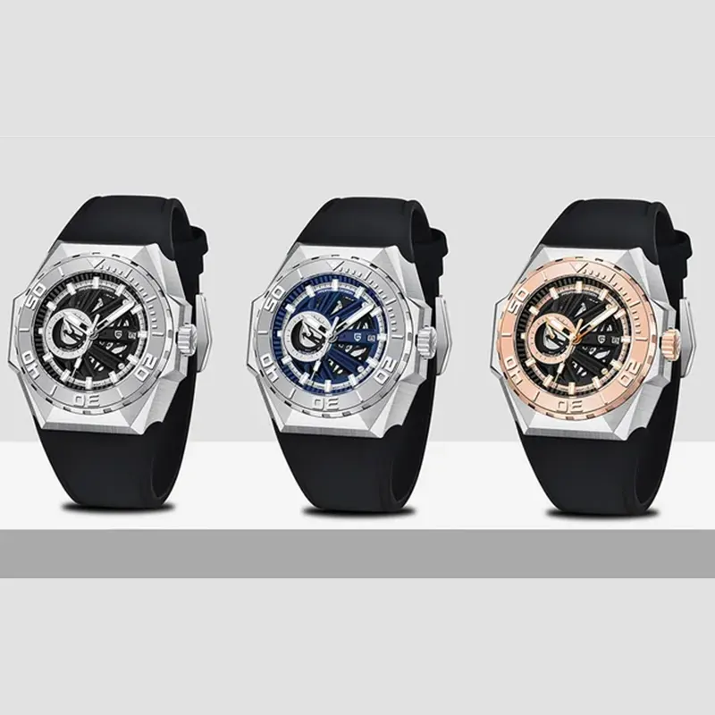 Pagani Design Automatic Skeleton Dial Men's Watch- PD-YS007